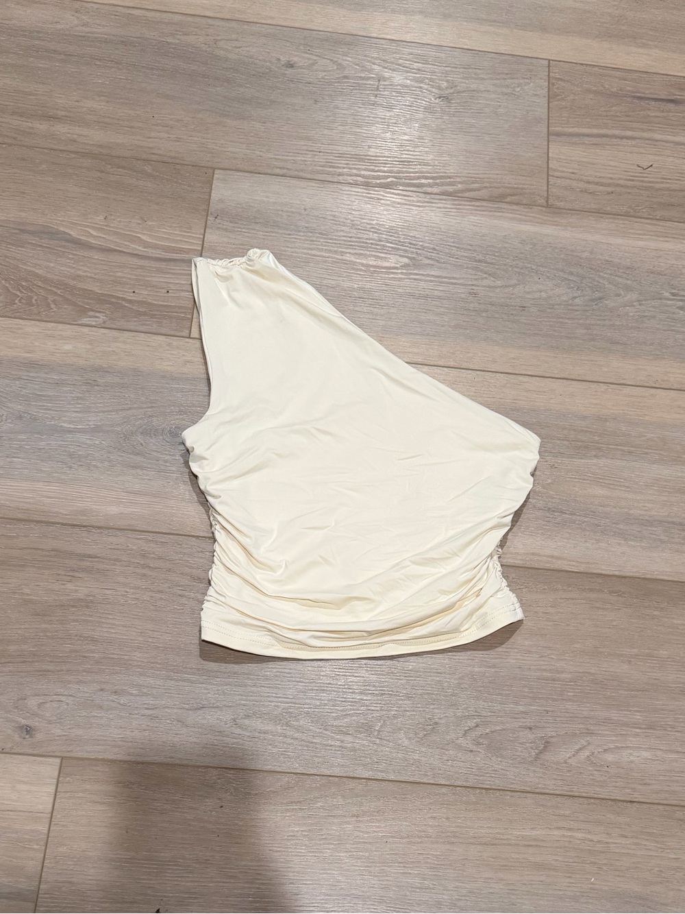 Princess Polly Ivory One-Shoulder Crop Top